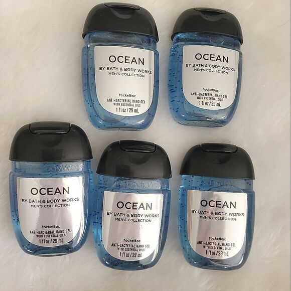 Bath & Body Works Men's Collection Antibacterial Hand Gel OCEAN x 5 SEALED NEW - Picture 1 of 4